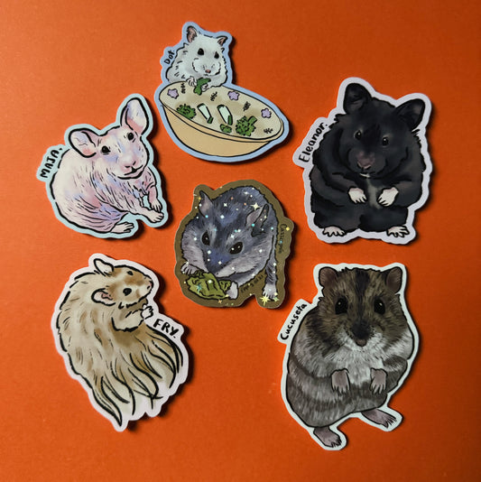 Portrait de hamster - Autocollant