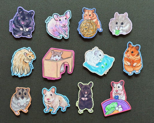 Les hamsters internationaux - Collection d'autocollants