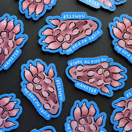 Living at the Hamster's Foot - Sticker