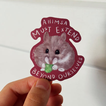 Ahimsa Beyond Ourselves - Sticker