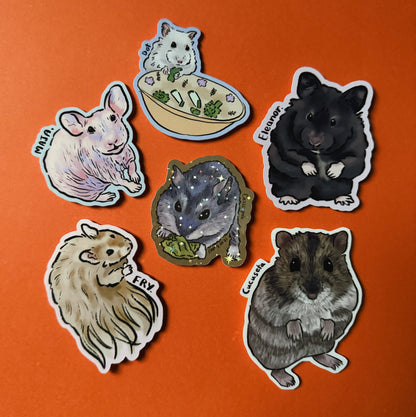 Portrait de hamster - Autocollant