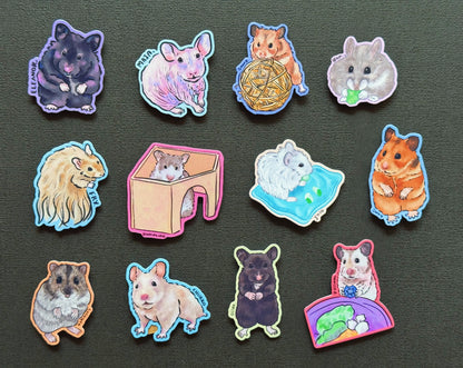 Les hamsters internationaux - Collection d'autocollants