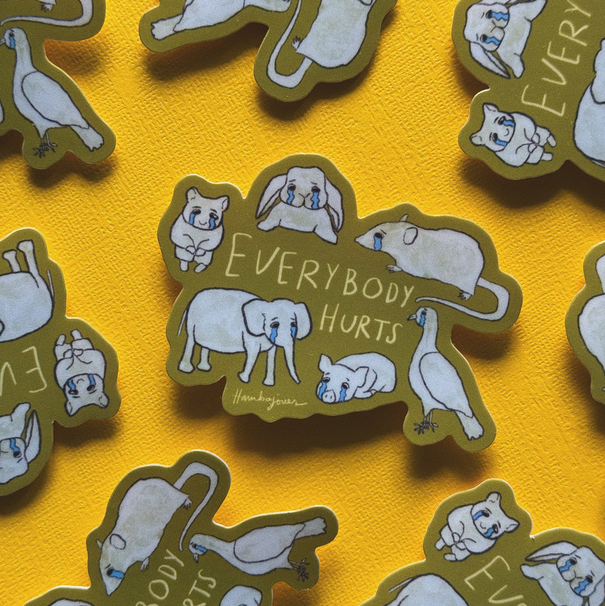 Crying animals - Sticker