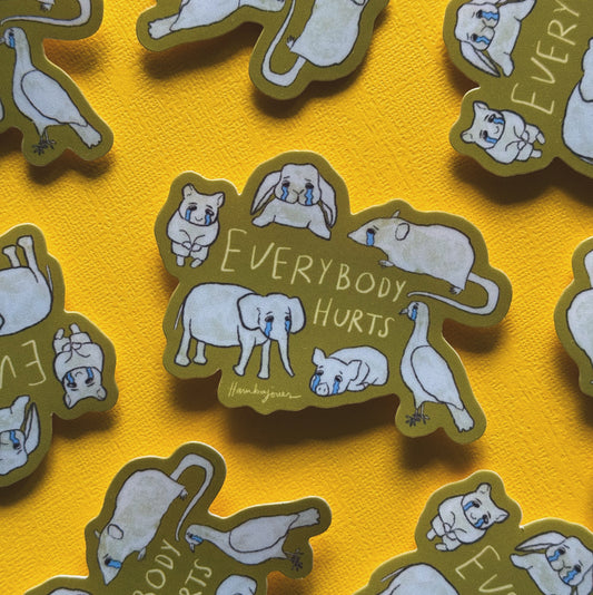 Crying animals - Sticker