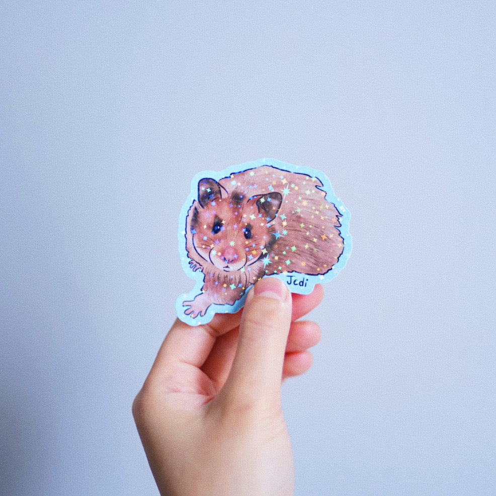 Portrait de hamster - Autocollant